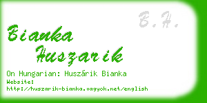 bianka huszarik business card
