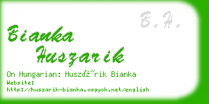 bianka huszarik business card